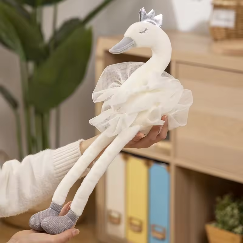 Long Legs Princess Swan Plush