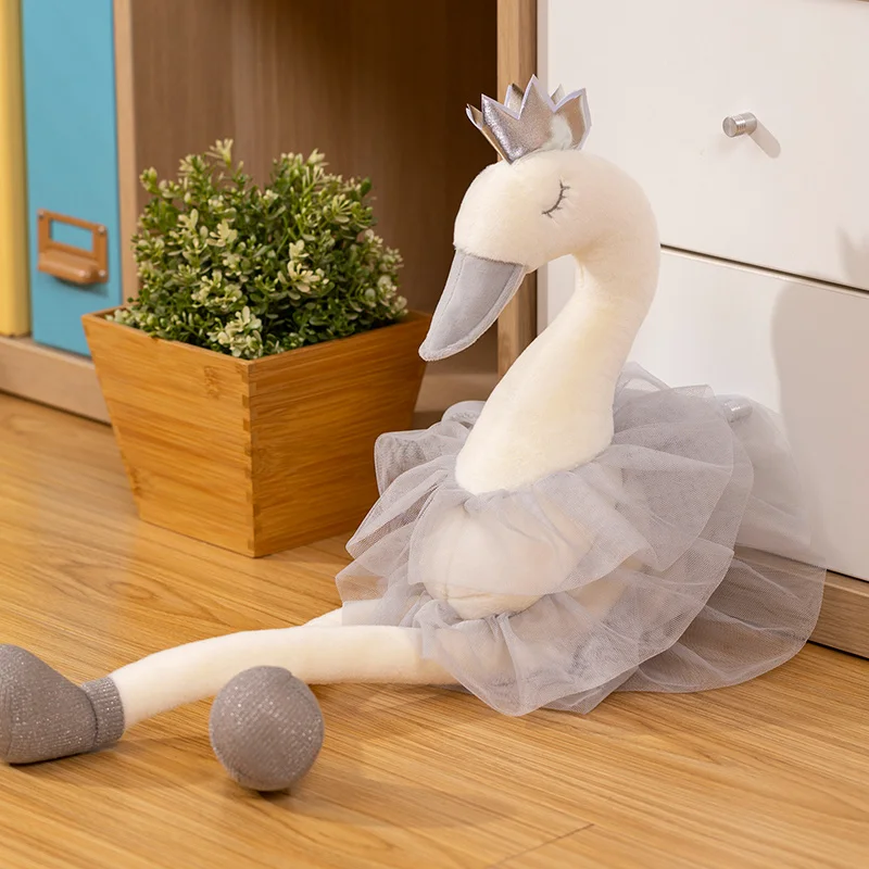 Long Legs Princess Swan Plush