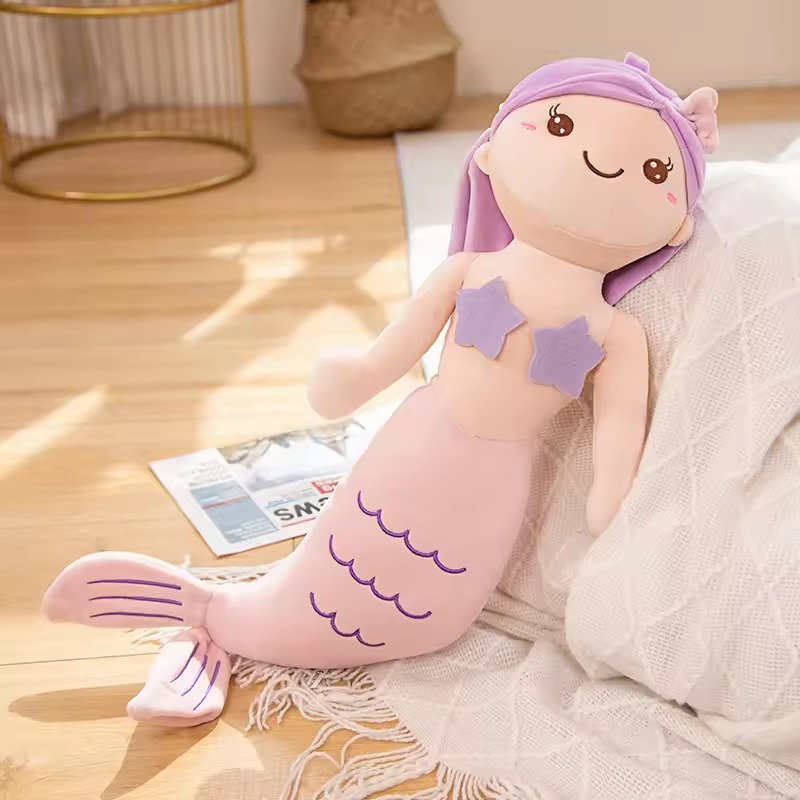 Big Pink & Purple Wavy Mermaid Plush