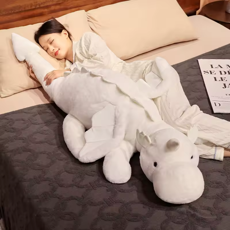 Big White Unicorn Dragon Plush