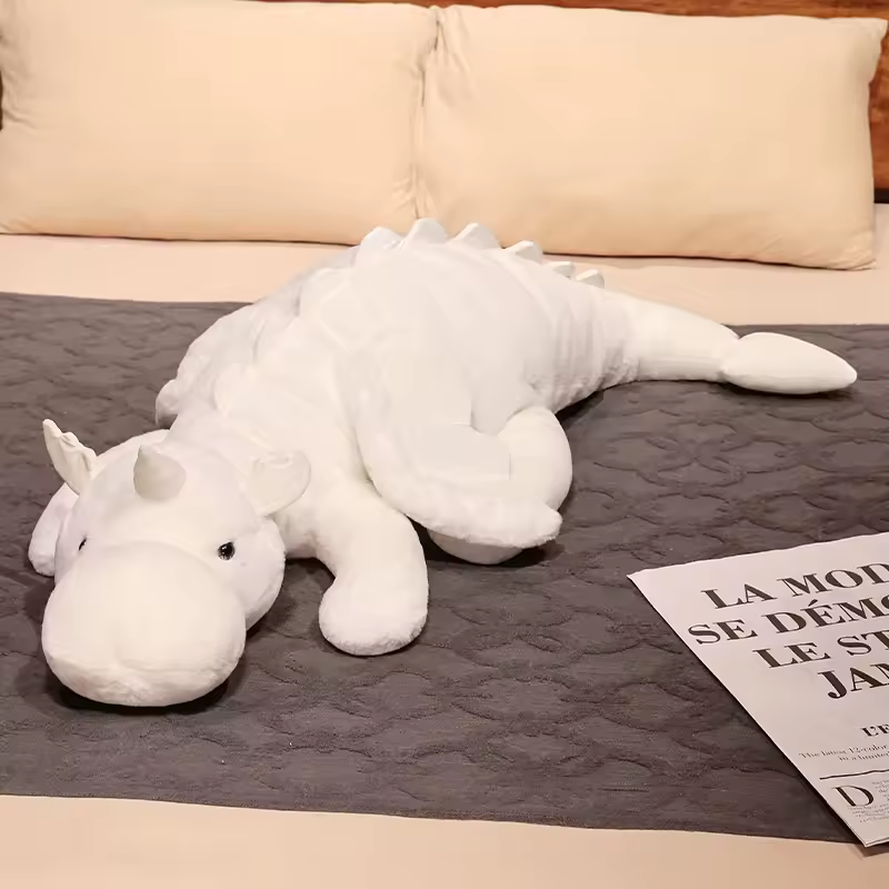 Big White Unicorn Dragon Plush