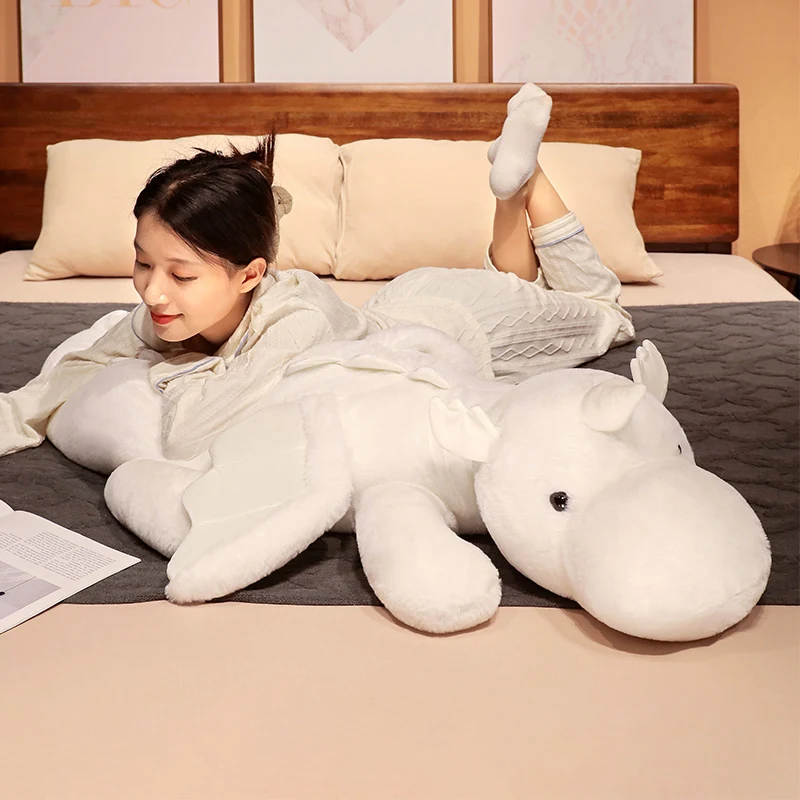 Big White Unicorn Dragon Plush