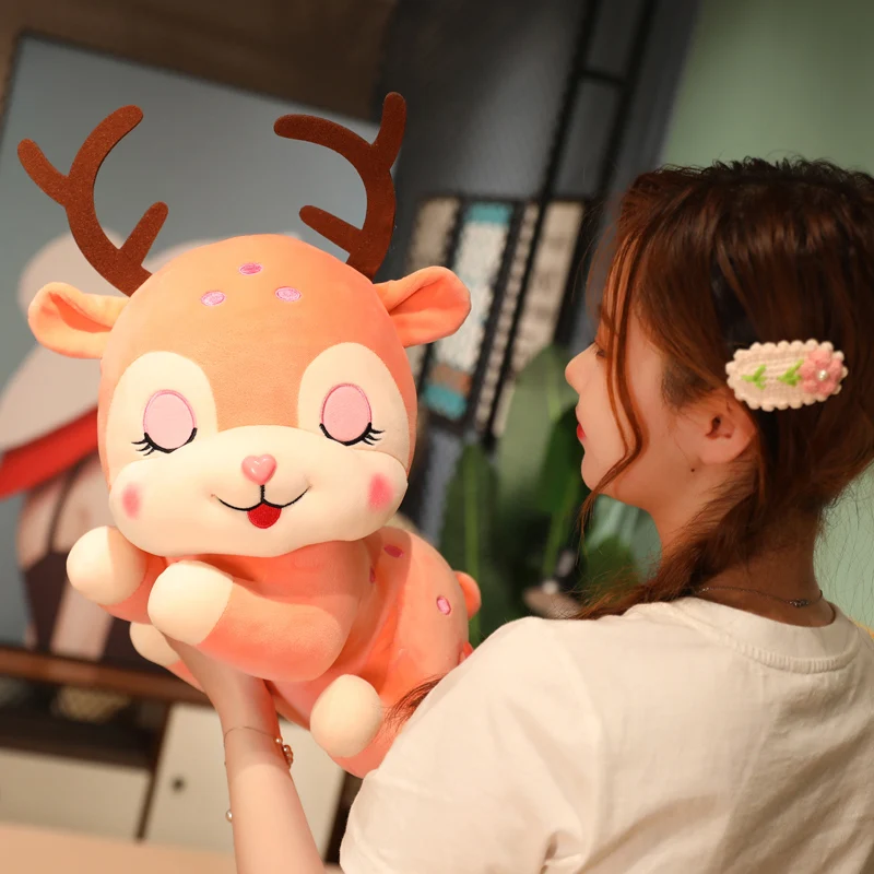Sleepy Pink Deer Plush