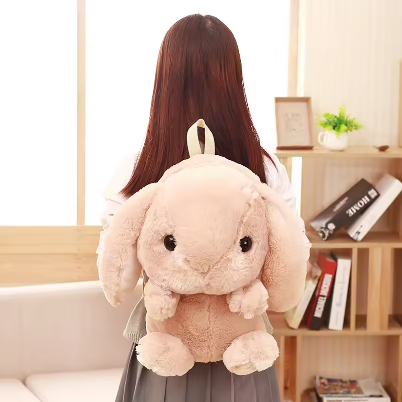 Super Fluffy Brown Bunny Backpack