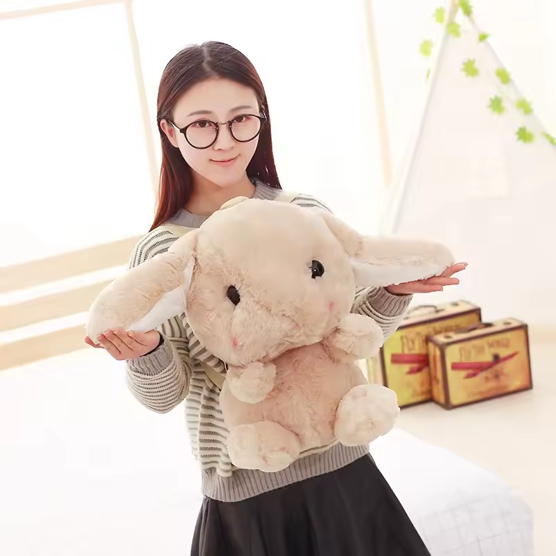 Super Fluffy Brown Bunny Backpack