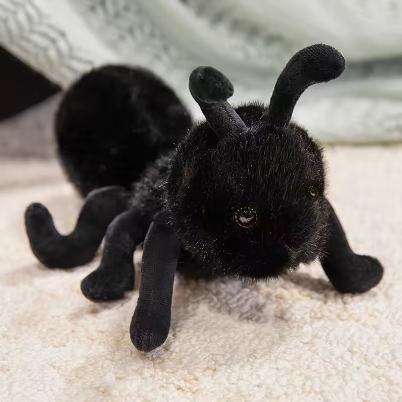 Black Fuzzy Ant Plush Toy