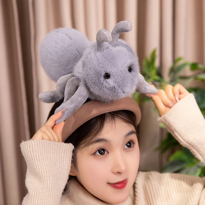 Grey Fuzzy Ant Plush Toy