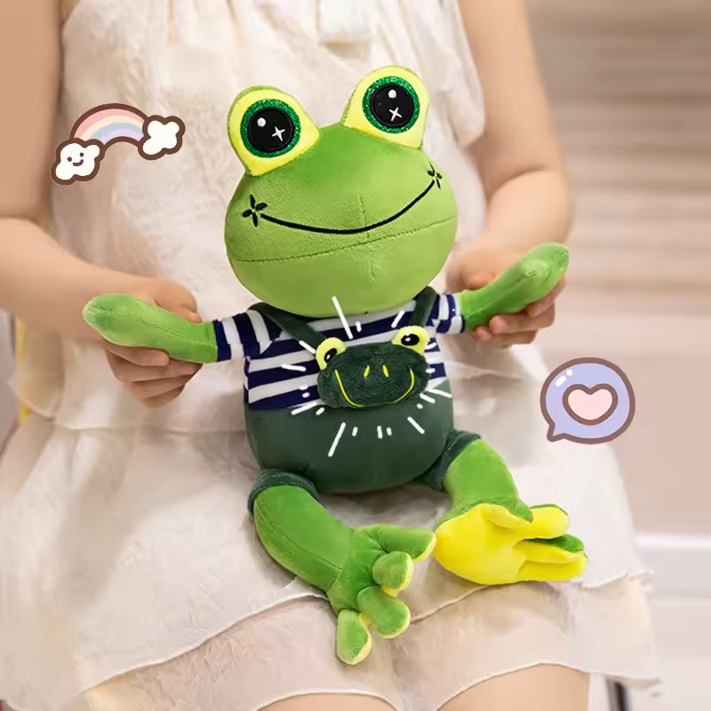 Kawaii Frog With Small Bag Plush