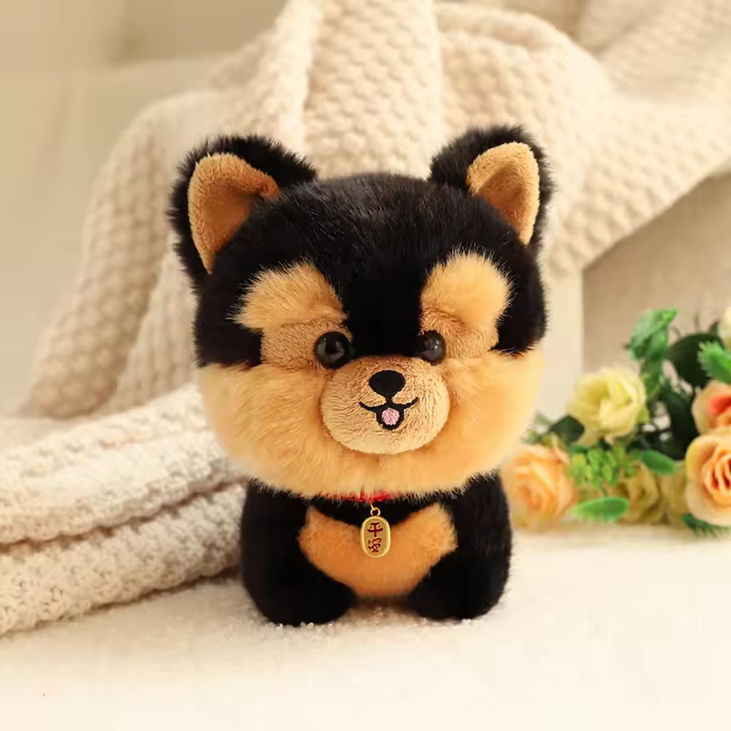 Small Yorkshire Big Head Fluffy Plush