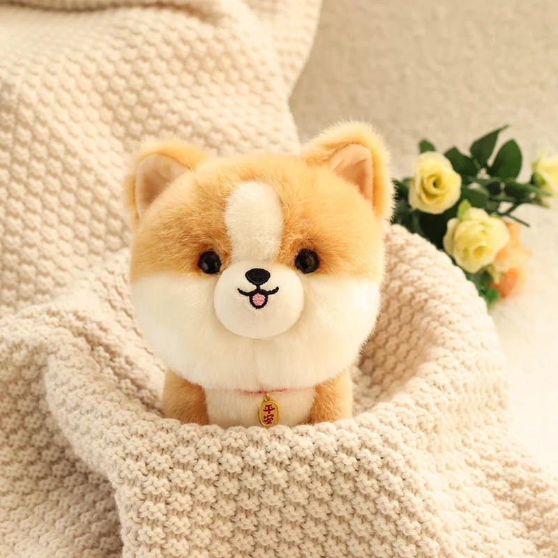 Small Corgi Big Head Fluffy Plush