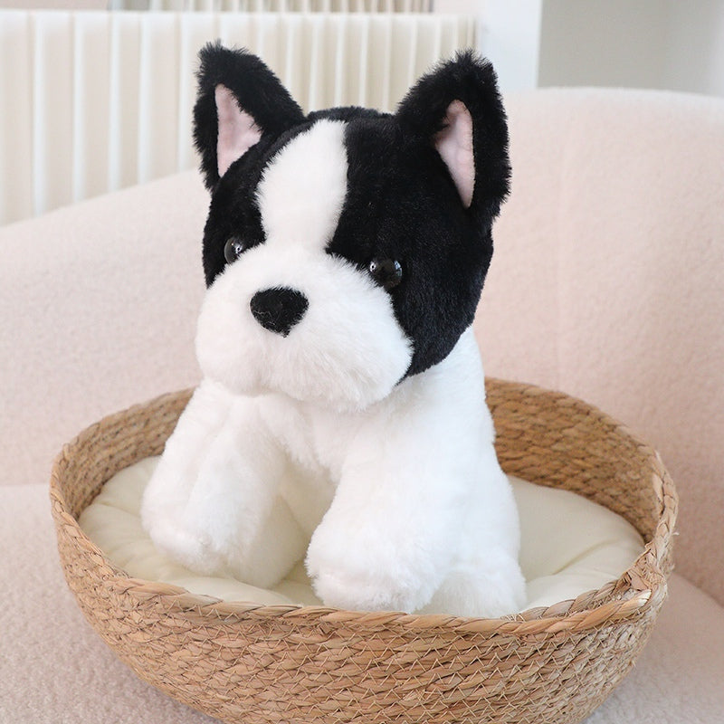 White Fluffy French Bulldog Plush