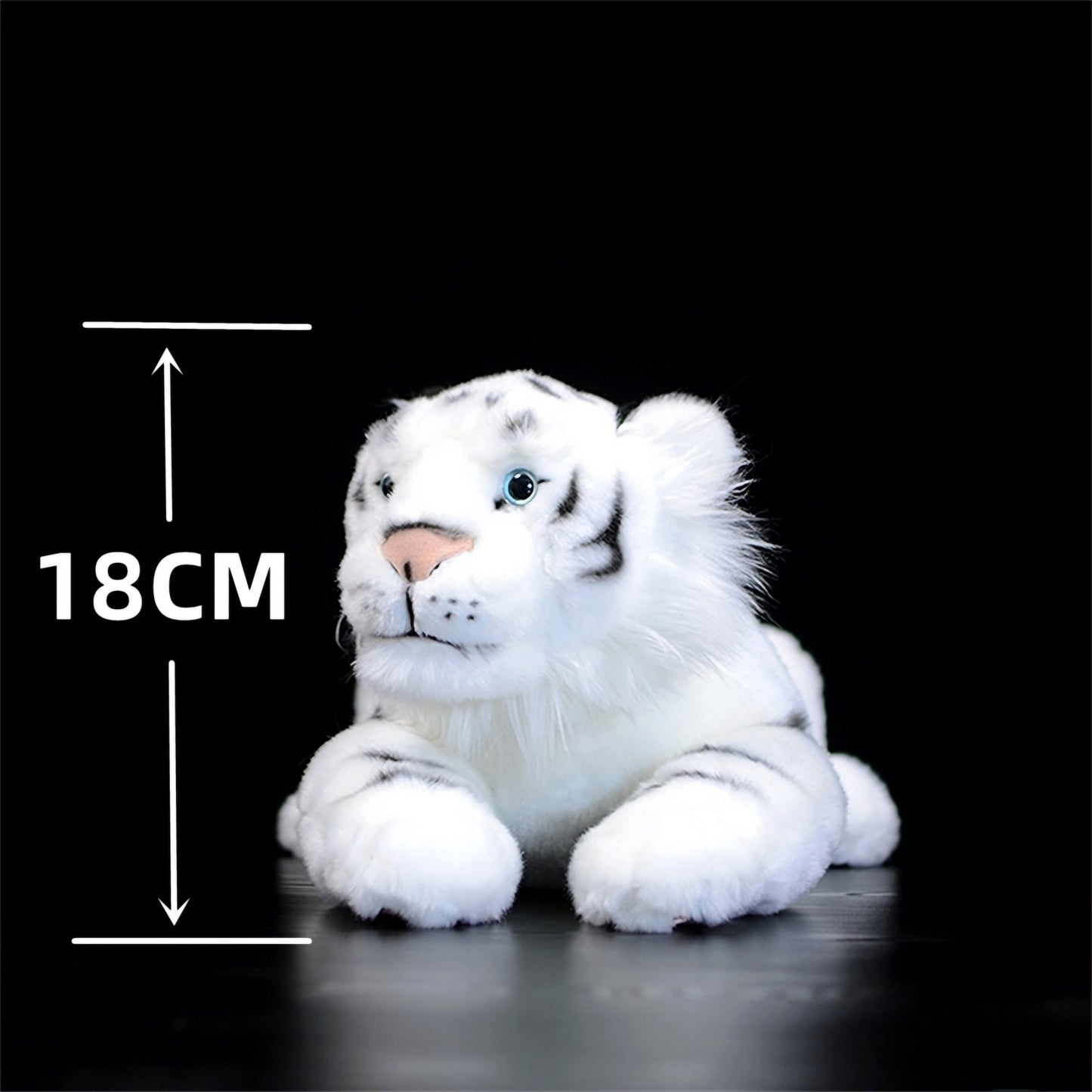 Realistic White Tiger Plush