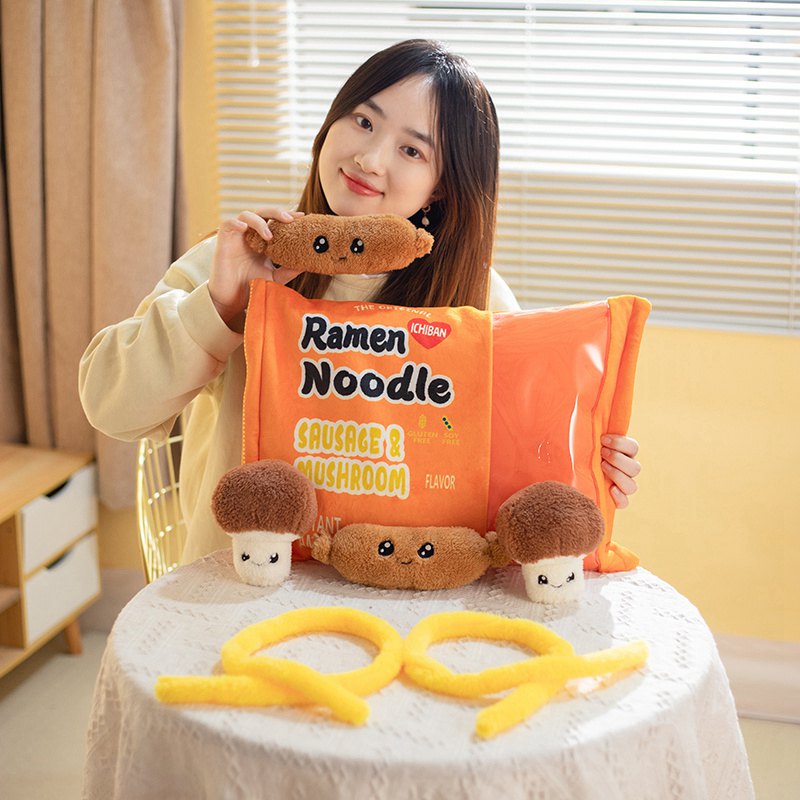Ramen Noodle Bag Stuffed Plush Toy