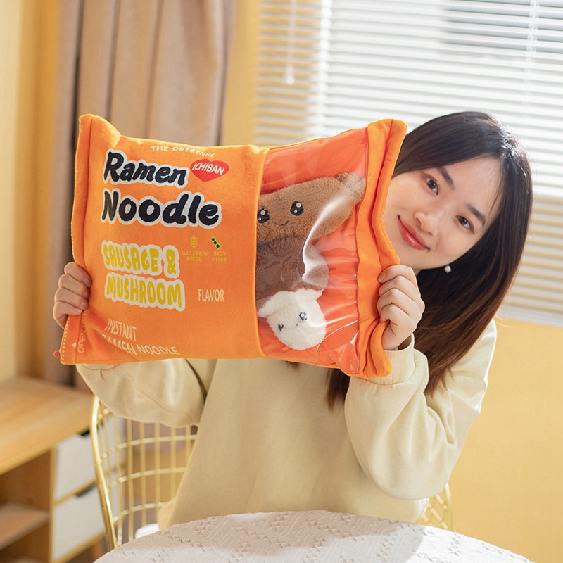 Ramen Noodle Bag Stuffed Plush Toy
