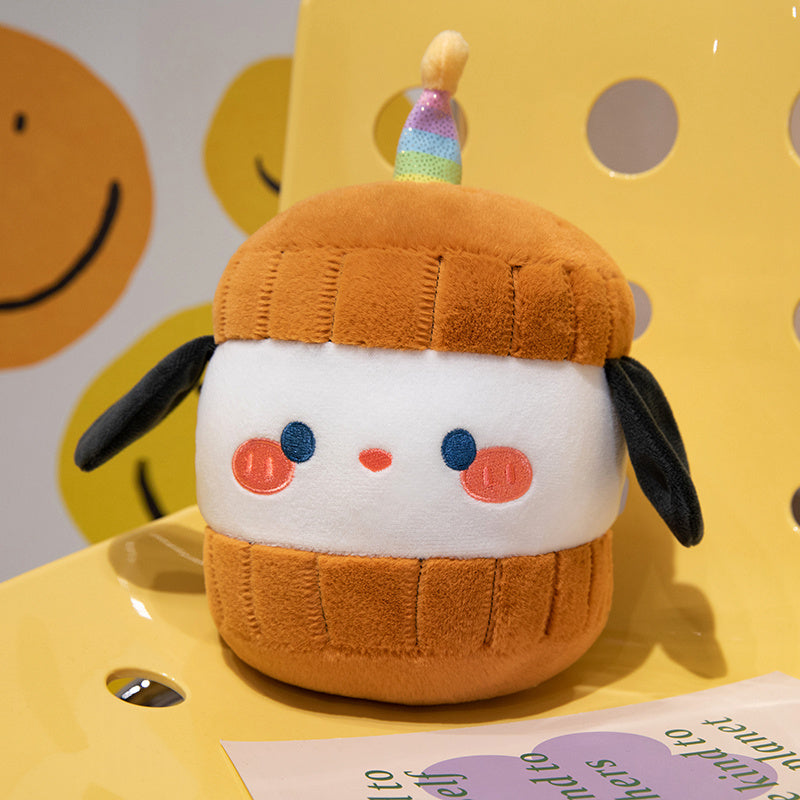 Kawaii Dog Cookie Dough Cake Plush