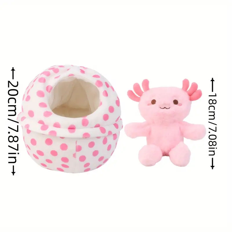 Pink Egg Stuffed Axolotl Plush