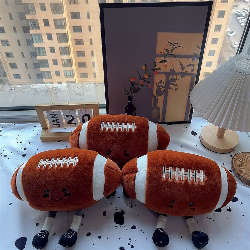 Cute American Football Ball with Legs Plush