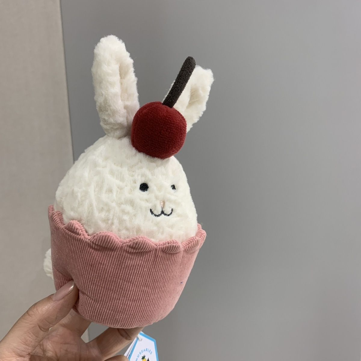 Bunny Cupcake Cherry Plush