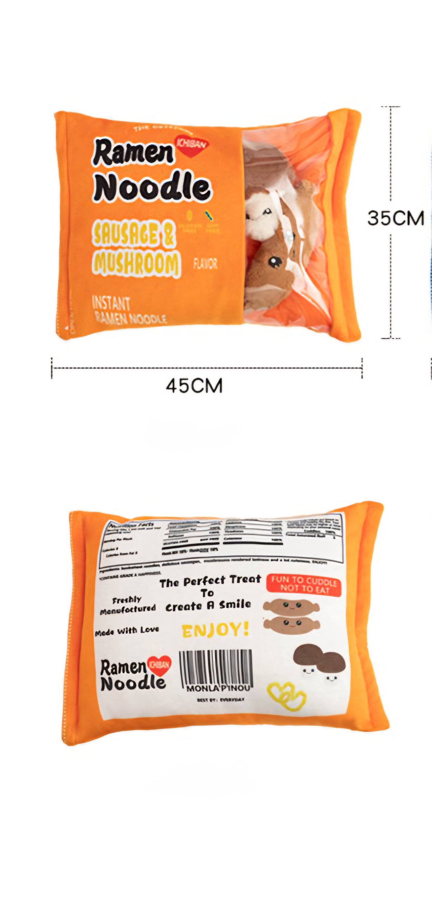 Ramen Noodle Bag Stuffed Plush Toy