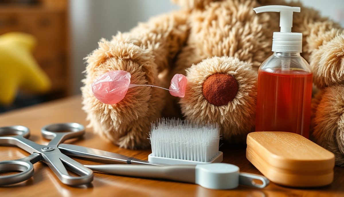 Stuffed Animal Gum Chewing Gum Removal