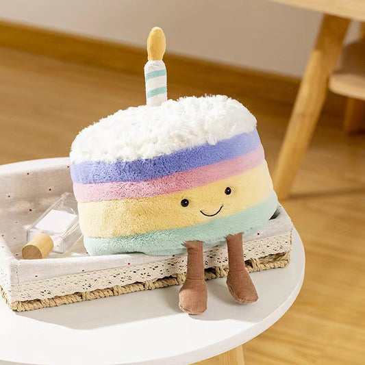 Colorful Brithday Cake Stuffed Plush