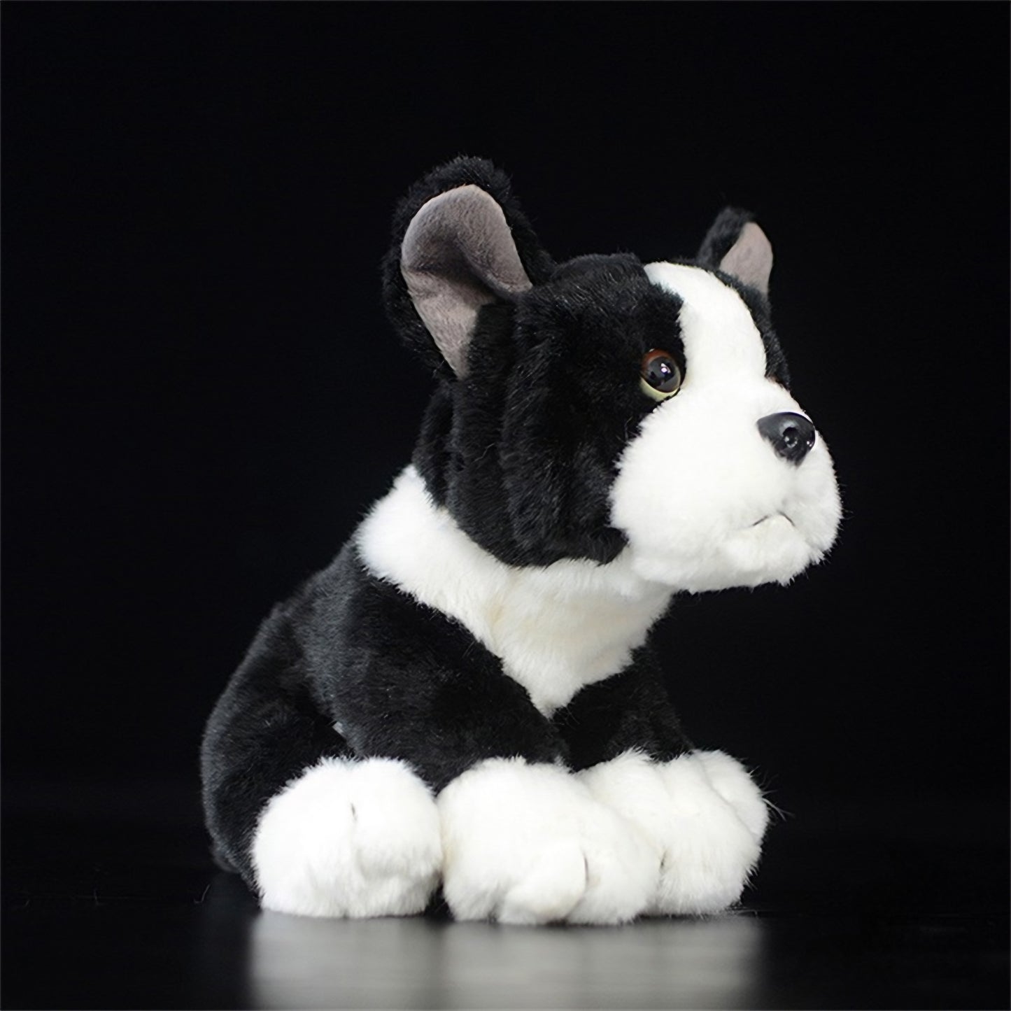 Realistic Boston Terrier Puppy Plush