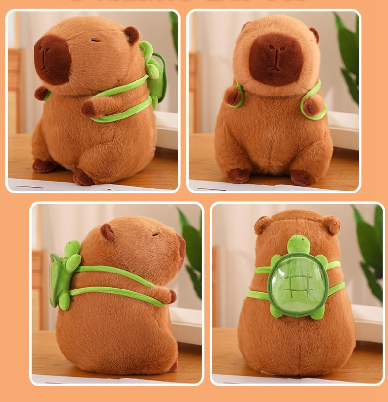 Turtle Backpack Capybara Plushie