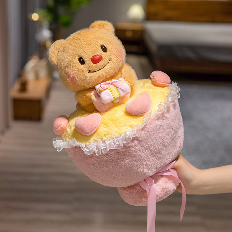 Adorable Bear Flower Bouquet Plush