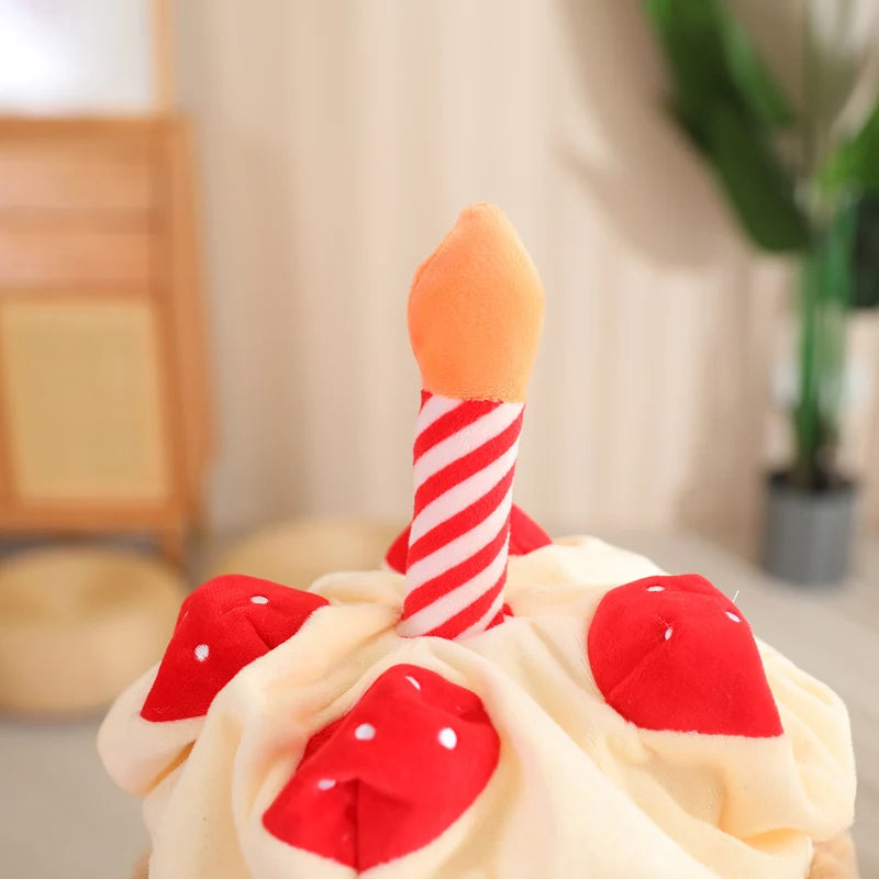 Fluffy Birthday Cake with Legs Plush