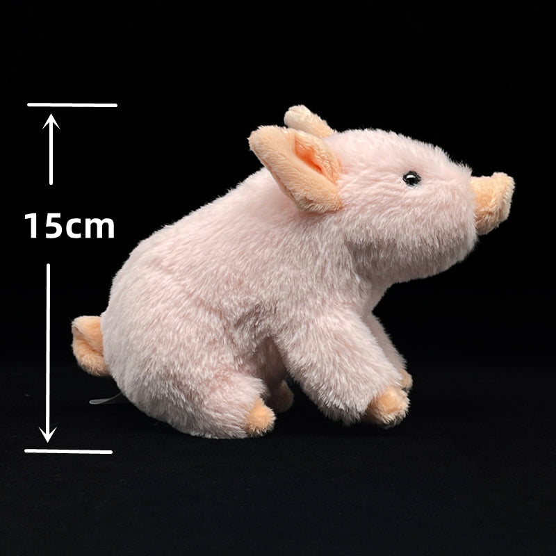 Realistic Fluffy Pig Plush