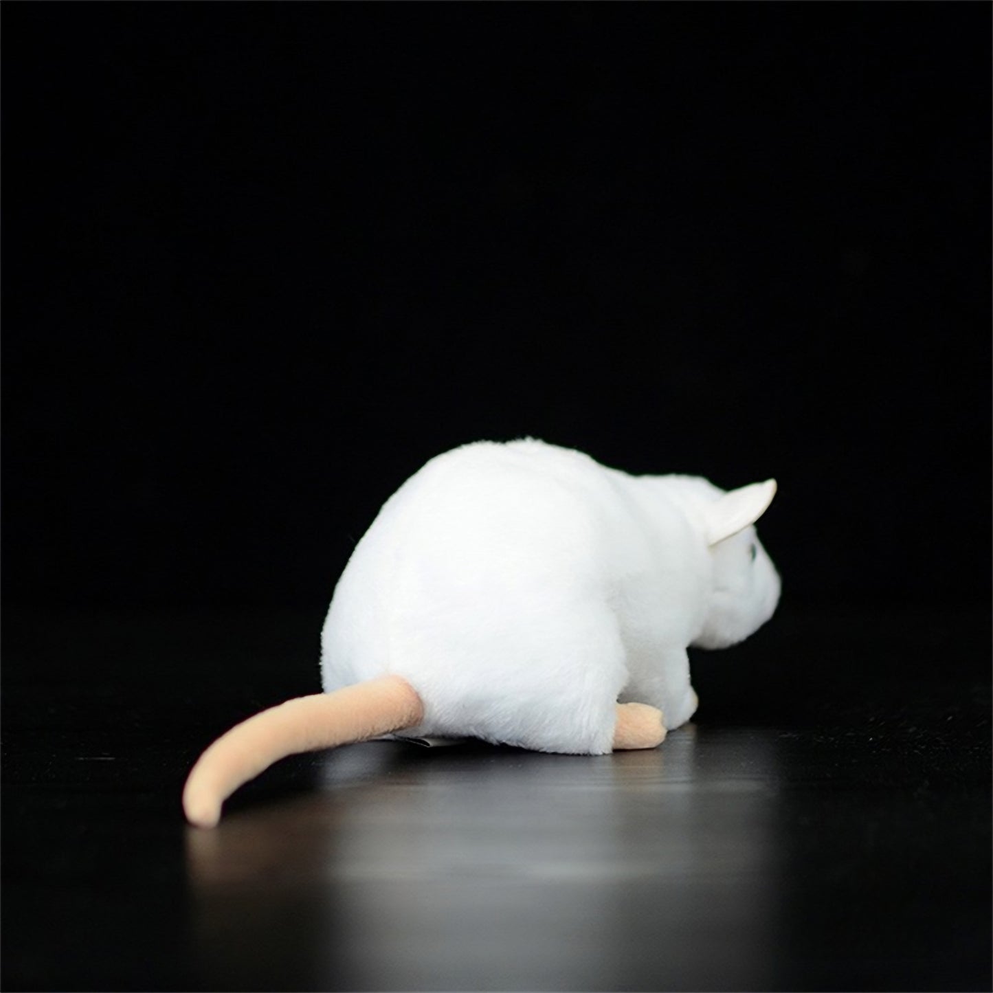 Realistic White Mouse Plush