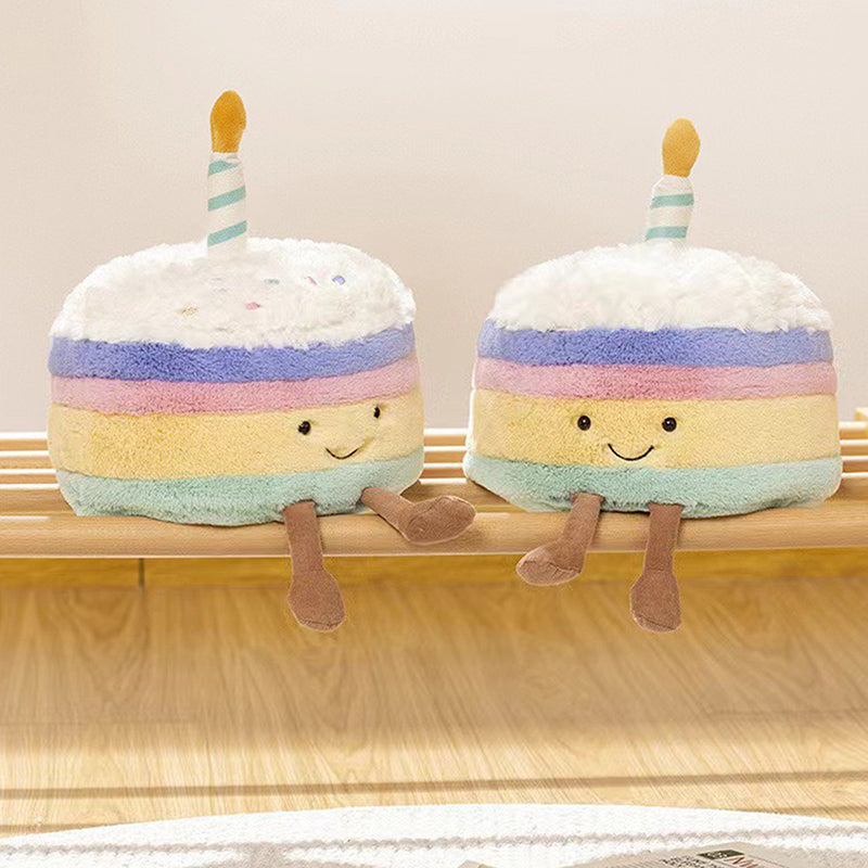 Colorful Brithday Cake Stuffed Plush