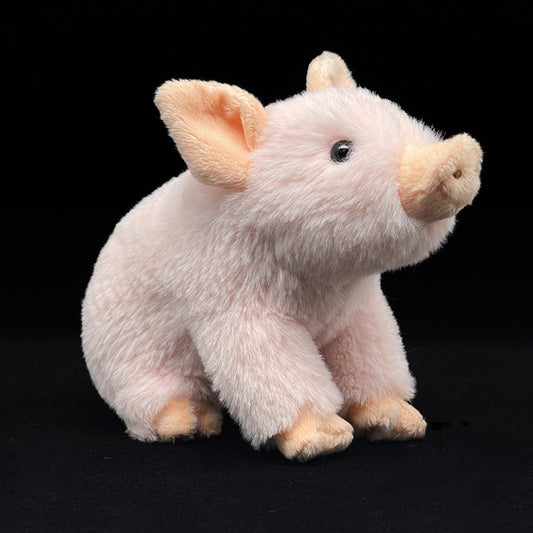 Realistic Fluffy Pig Plush