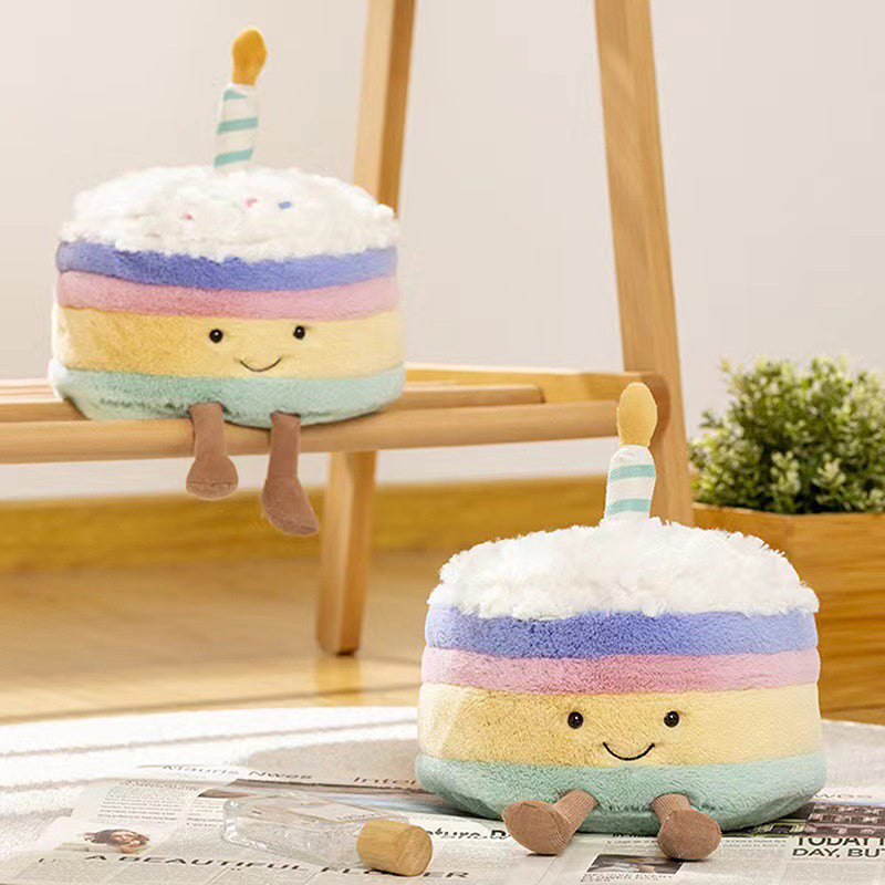 Colorful Brithday Cake Stuffed Plush