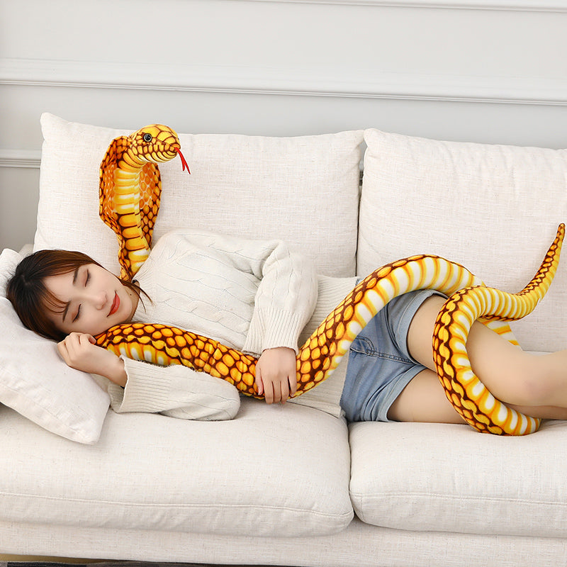 Orange Cobra Snake Plush