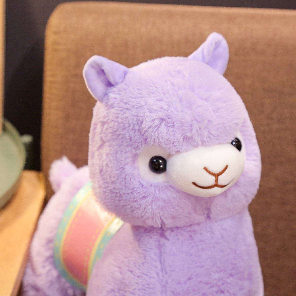 Fuzzy Purple Alpaca Plush