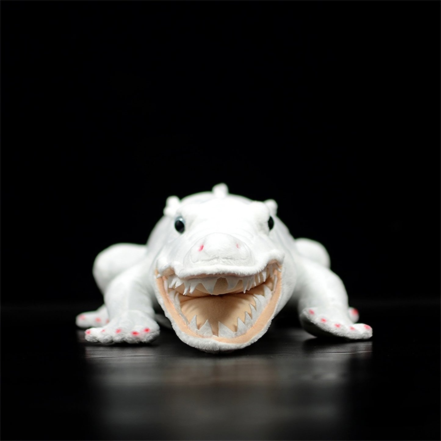 Realistic White Crocodile Plush