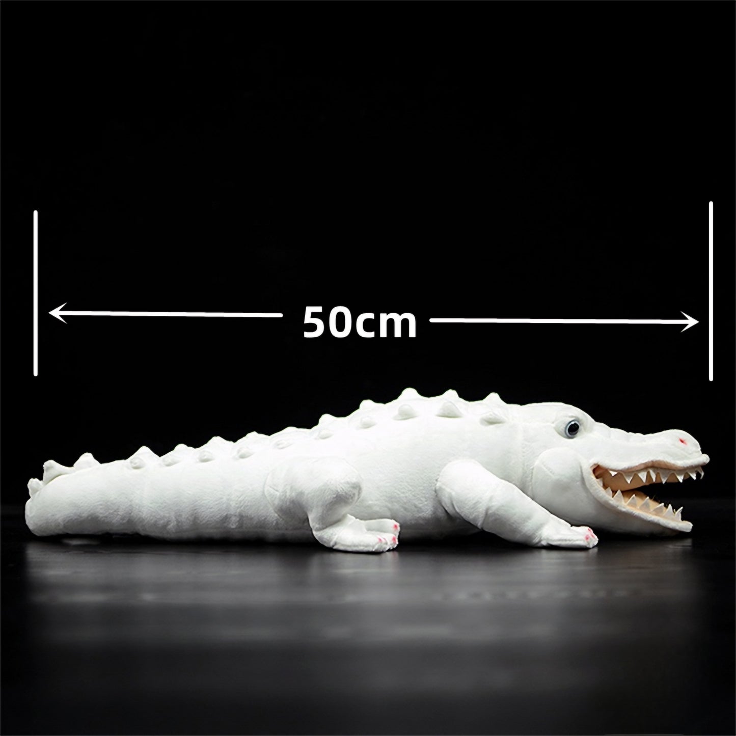 Realistic White Crocodile Plush