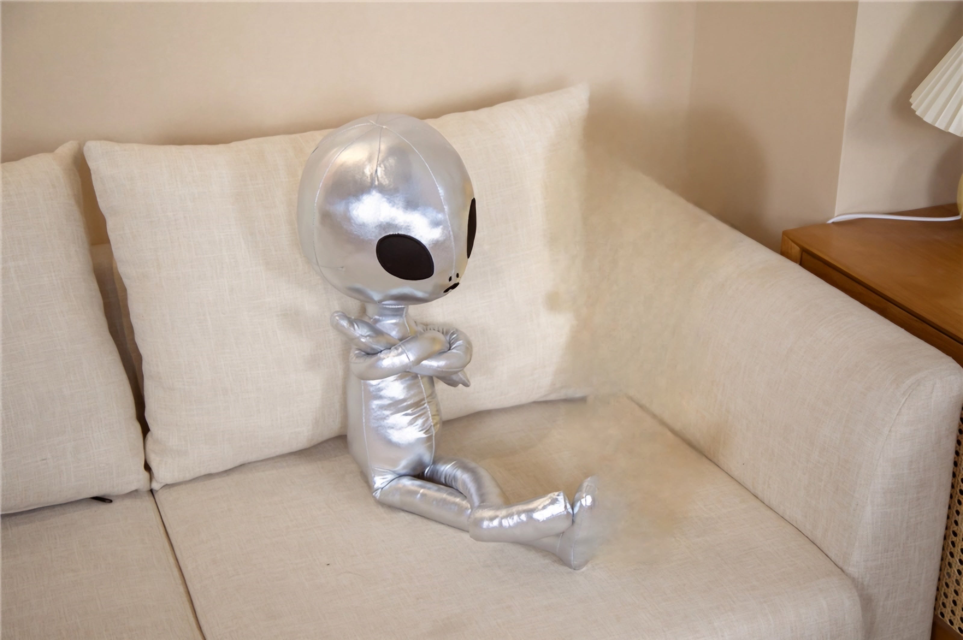 Silver Alien Plush