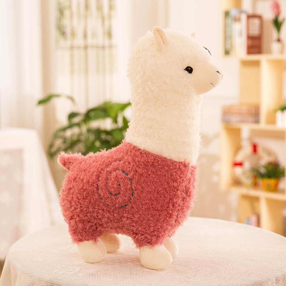 White & Pink Llama Plush