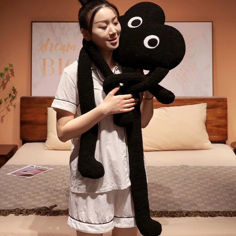 Long Leg Black Heart Plush