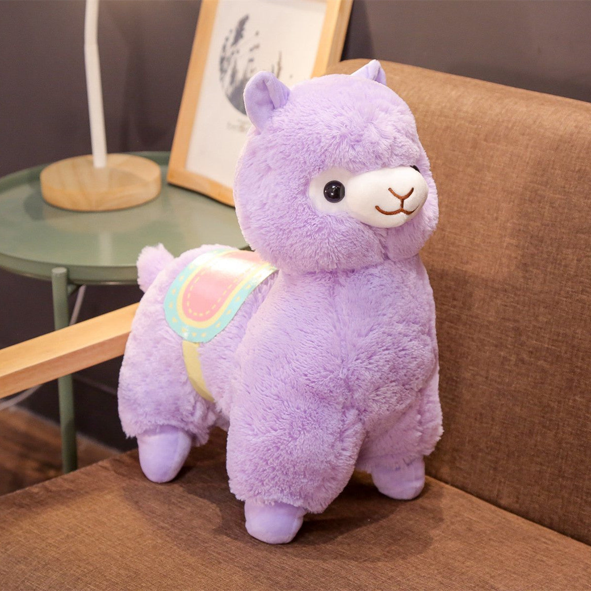 Fuzzy Purple Alpaca Plush