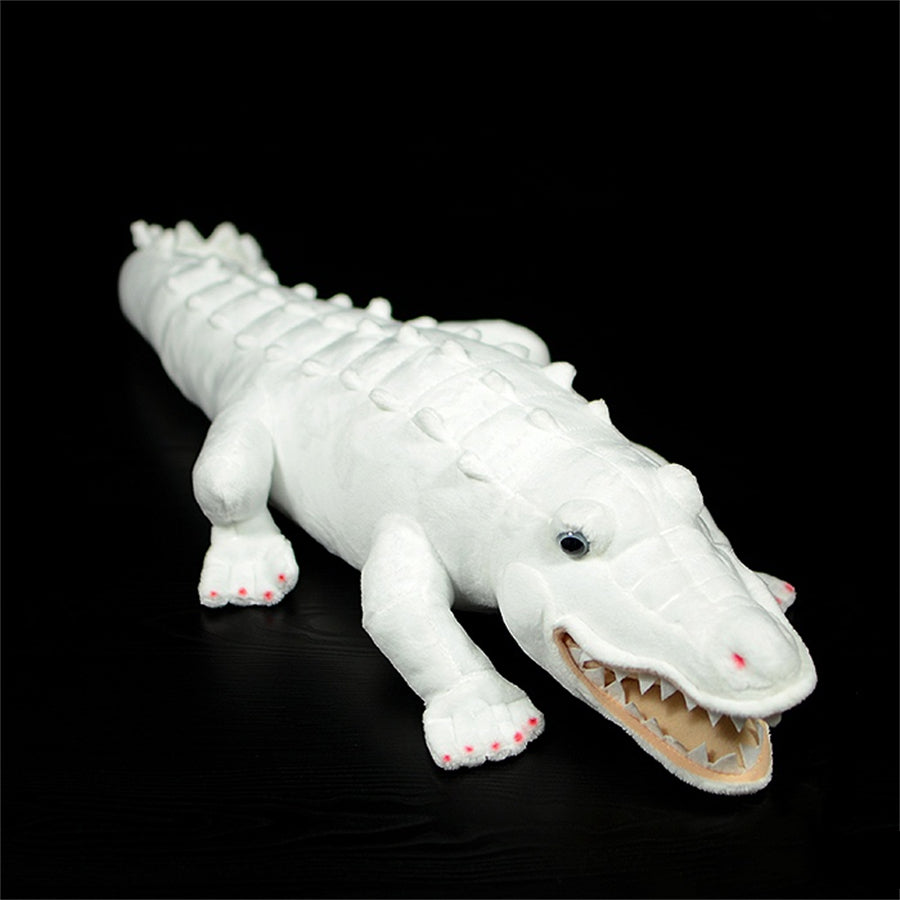 Realistic White Crocodile Plush