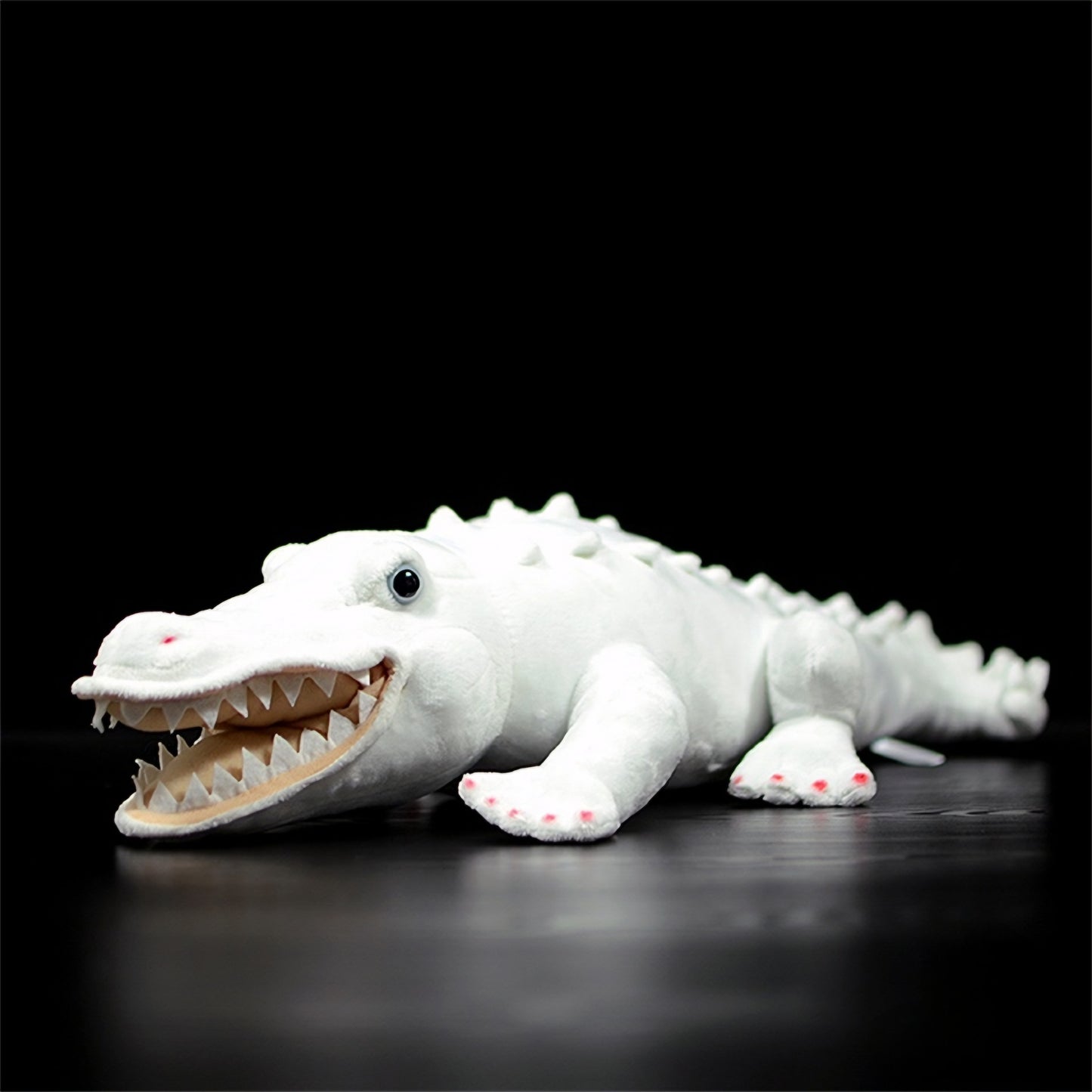 Realistic White Crocodile Plush