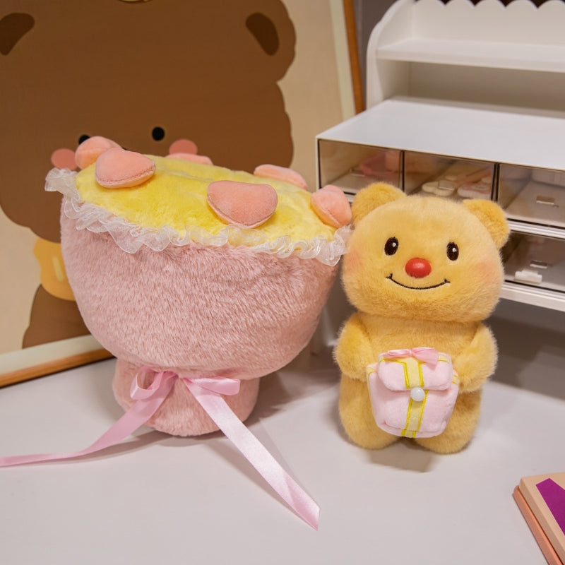 Adorable Bear Flower Bouquet Plush
