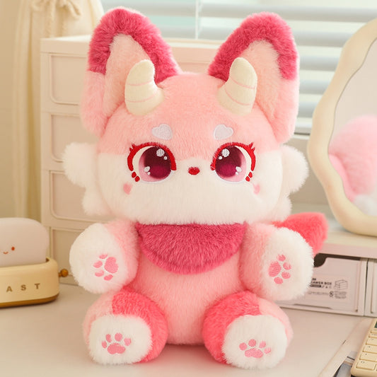 Pink Kawaii Dreamy Fox Plush