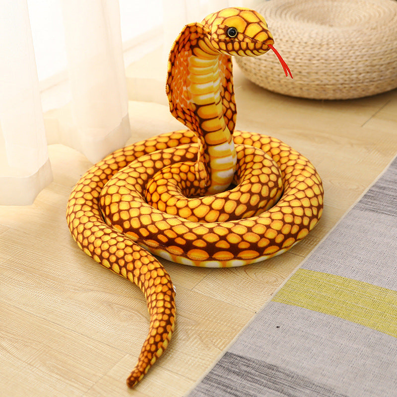 Orange Cobra Snake Plush