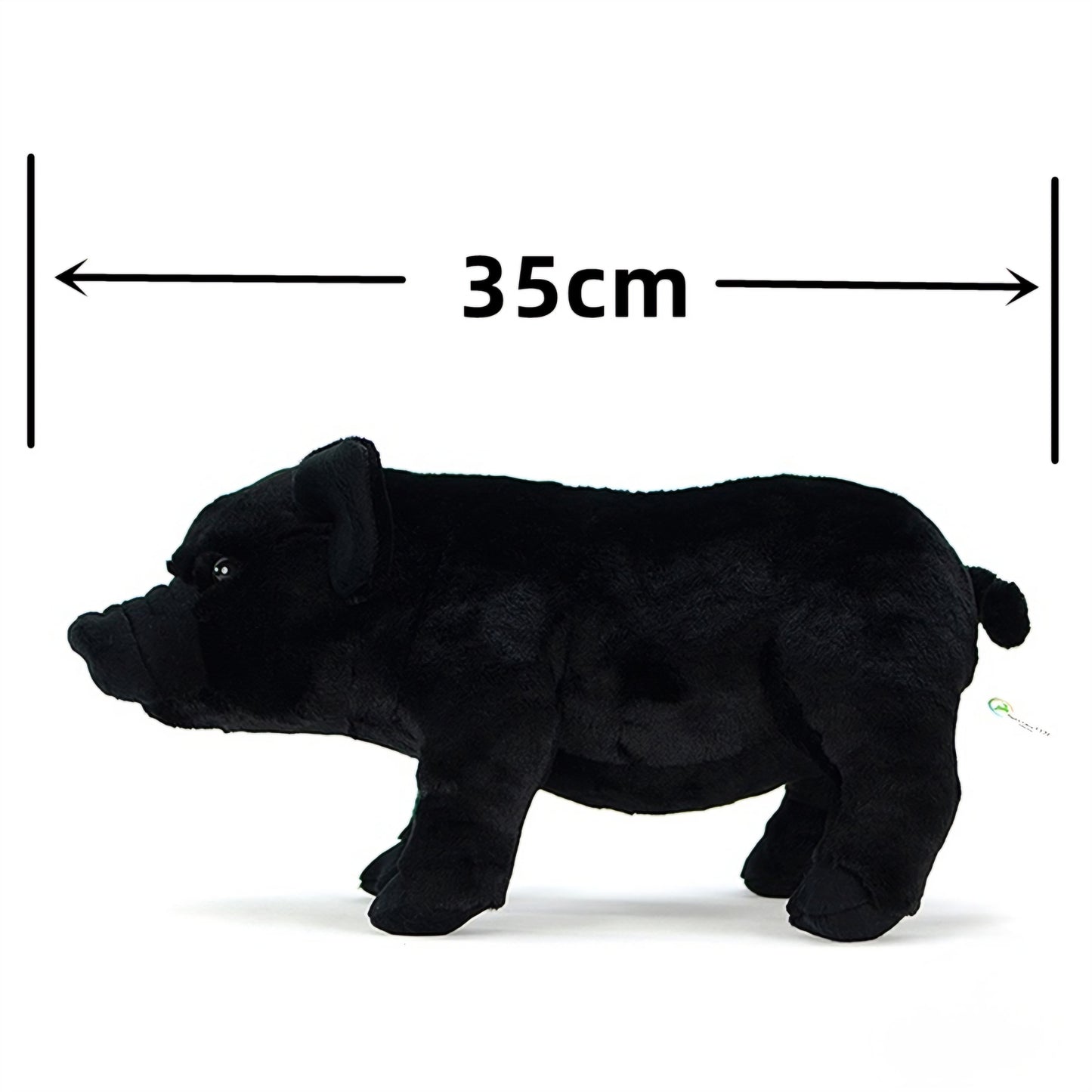 Realistic Black Pig Plush