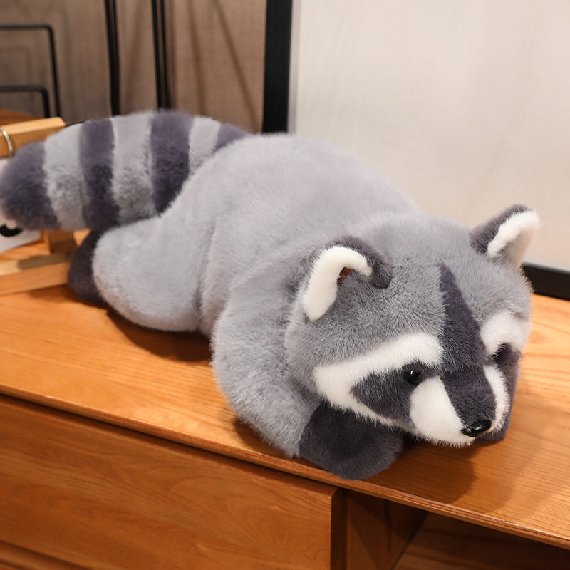 Kawaii Fluffy Grey Raccoon Plush