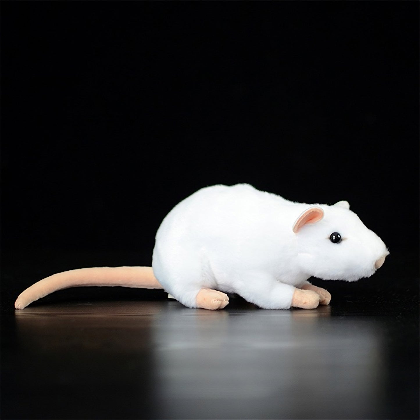Realistic White Mouse Plush